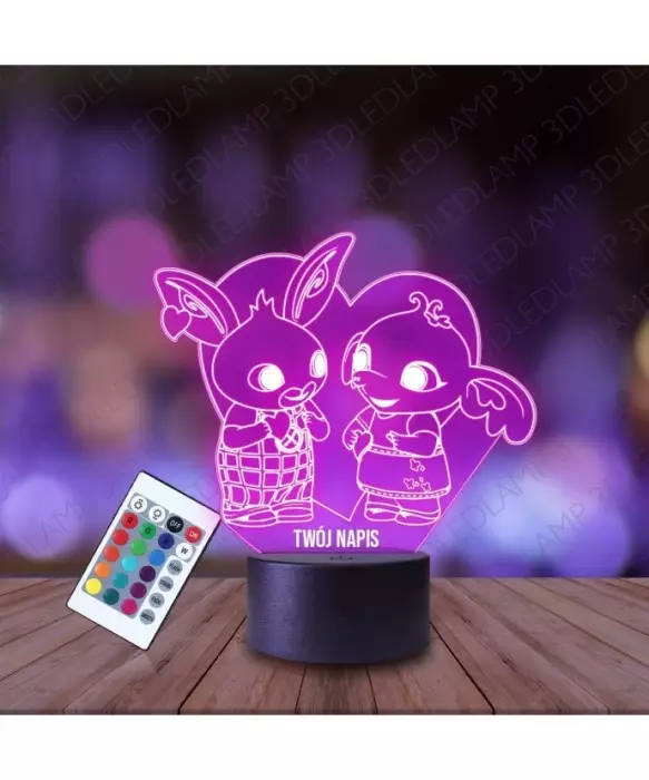 Lampka Nocna 3D LED LAMP Bing i Słonik Sula