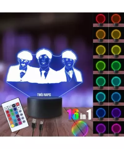 Lampka Nocna 3D LED LAMP Peaky Blinders Bracia Shelby