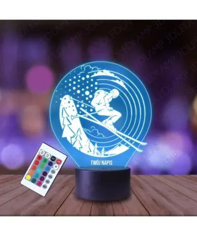 Lampka Nocna 3D LED LAMP Narciarstwo Wyczynowe