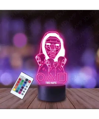 Lampka Nocna 3D LED LAMP Maski Squid Game