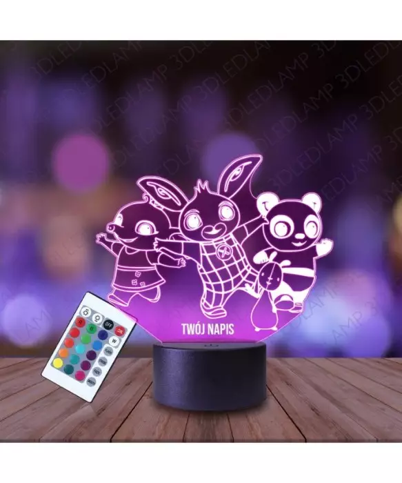 Lampka Nocna 3D LED LAMP Bing Bing Bohaterowie