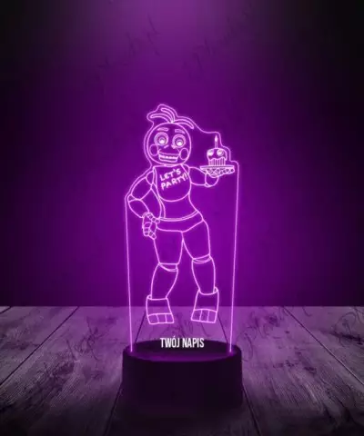 Lampka LED 3D Plexido Five Nights at Freddy's Toy Chica FNAF - 1