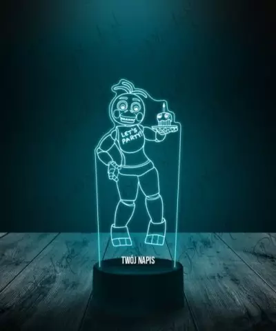 Lampka LED 3D Plexido Five Nights at Freddy's Toy Chica FNAF - 3