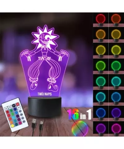 Lampka Nocna 3D LED LAMP Five Nights at Freddy's Sun FNAF