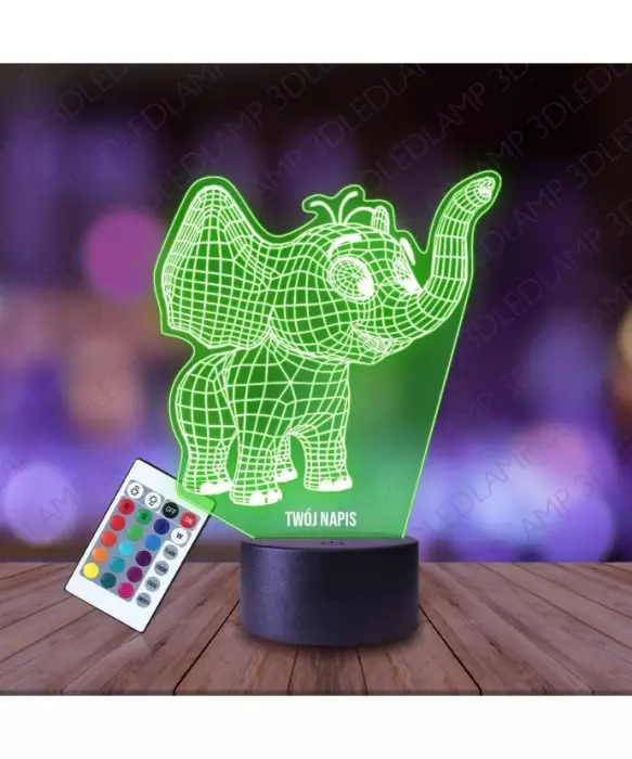 Lampka Nocna 3D LED LAMP Słonik Dumbo