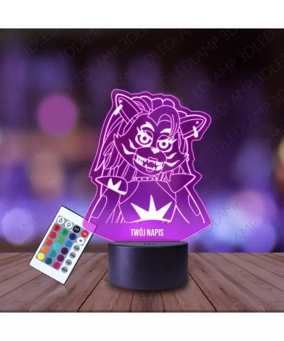 Lampka Nocna 3D LED LAMP Five Nights at Freddy's Roxie FNAF