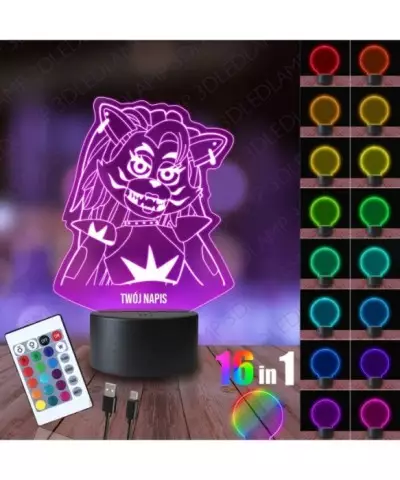 Lampka Nocna 3D LED LAMP Five Nights at Freddy's Roxie FNAF