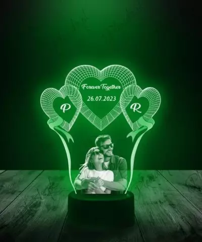 Lampka LED 3D Plexido Serduszka Twoje Zdjęcie - 1