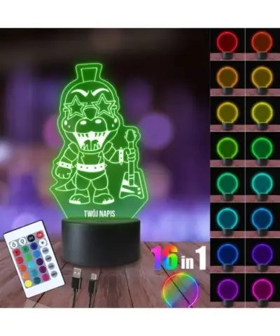 Lampka Nocna 3D LED LAMP Five Nights at Freddy's Mini Monty FNAF