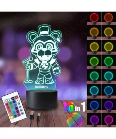 Lampka Nocna 3D LED LAMP Five Nights at Freddy's Mini Glamrock FNAF