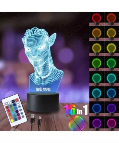 Lampka Nocna 3D LED LAMP Avatar Jake Sully