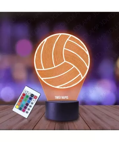 Lampka Nocna 3D LED LAMP Siatkówka Piłka do Siatki