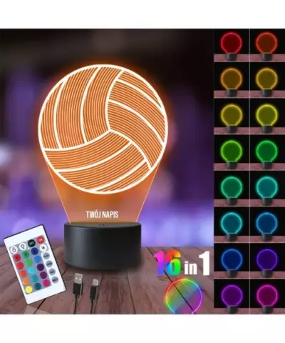 Lampka Nocna 3D LED LAMP Siatkówka Piłka do Siatki