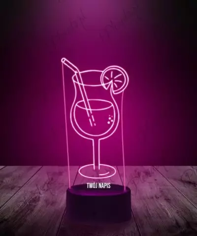 Lampka LED 3D Plexido Drink Bar Koktajl - 3