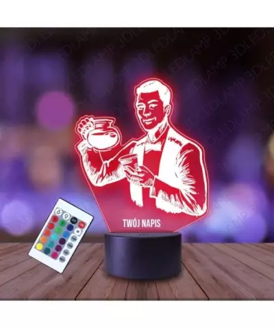 Lampka Nocna 3D LED LAMP Barman Drink Bar