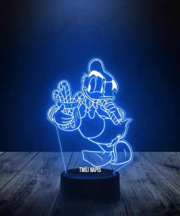 Lampka LED 3D Plexido Święta Kaczor Donald - 1