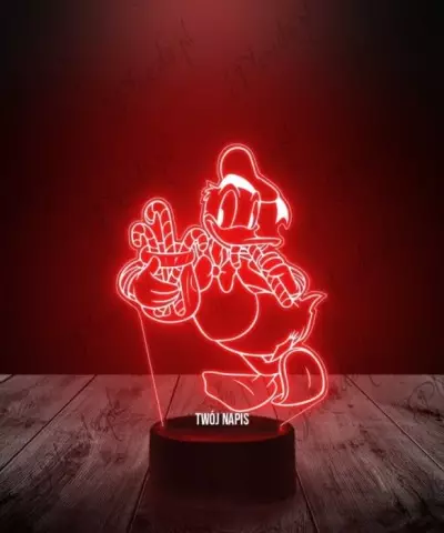 Lampka LED 3D Plexido Święta Kaczor Donald - 3