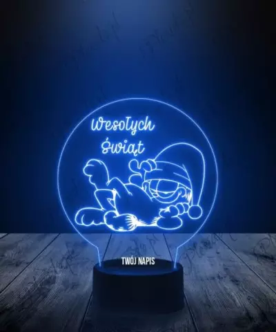 Lampka LED 3D Plexido Święta Garfield - 2