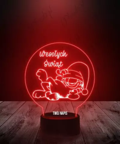 Lampka LED 3D Plexido Święta Garfield - 3