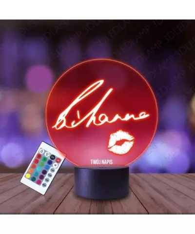 Lampka Nocna 3D LED LAMP Rihanna Autograf