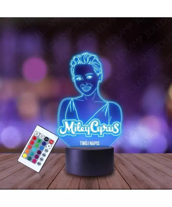 Lampka Nocna 3D LED LAMP Miley Cyrus