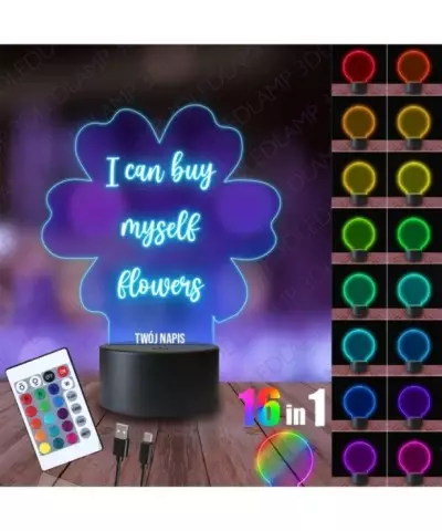 Lampka Nocna 3D LED LAMP Miley Cyrus Koniczyna