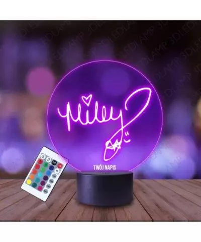 Lampka Nocna 3D LED LAMP Miley Cyrus Autograf