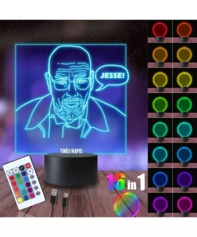 Lampka Nocna 3D LED LAMP Breaking Bad Walter Whtie - Jesse