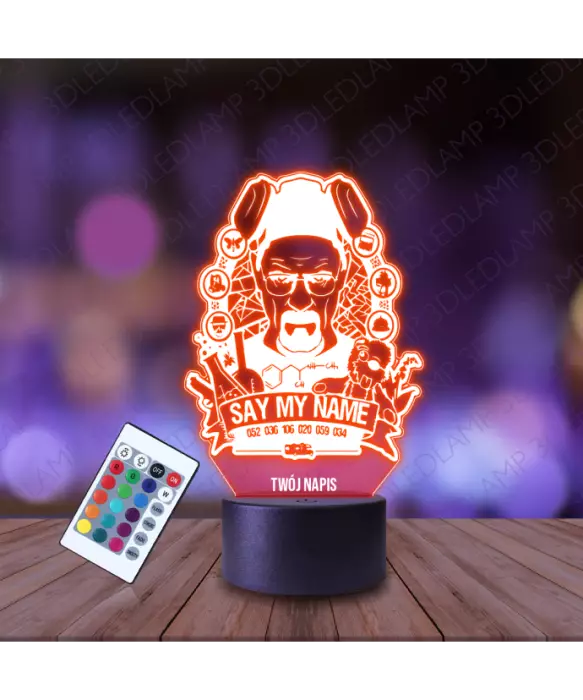 Lampka Nocna 3D LED LAMP Breaking Bad Walter Whtie