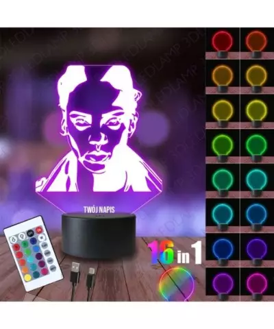 Lampka Nocna 3D LED LAMP Rihanna Navy