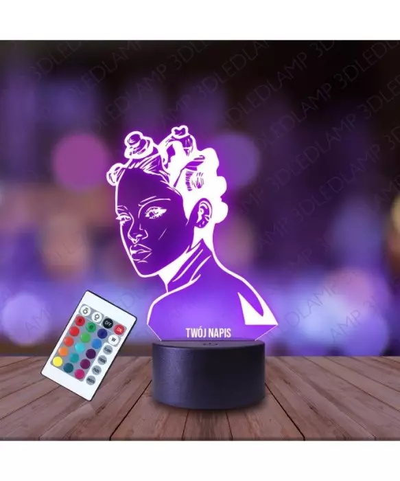 Lampka Nocna 3D LED LAMP Rihanna Navy Pop