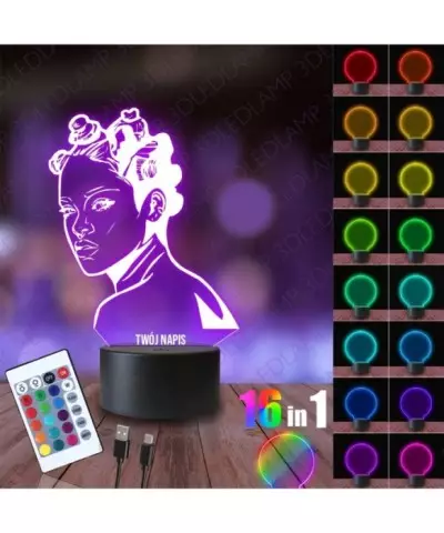 Lampka Nocna 3D LED LAMP Rihanna Navy Pop