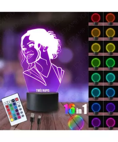 Lampka Nocna 3D LED LAMP RihannaNavy