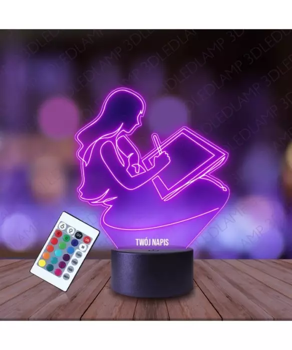 Lampka Nocna 3D LED LAMP Projektant Grafik