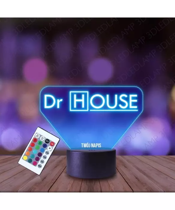 Lampka Nocna 3D LED LAMP Dr House Logo