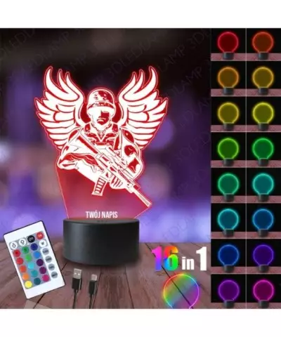 Lampka Nocna 3D LED LAMP Żołnierz Zawodowy
