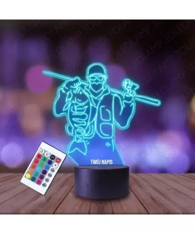 Lampka Nocna 3D LED LAMP Wędkarz