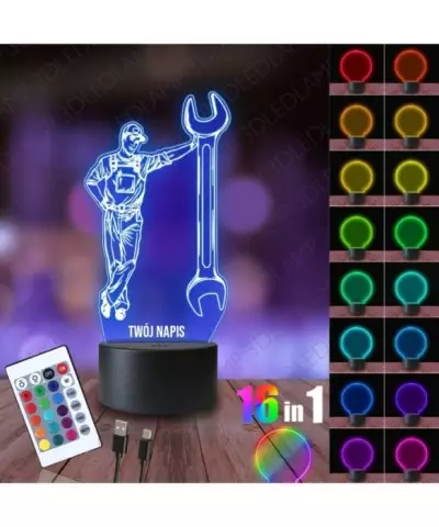 Lampka Nocna 3D LED LAMP Mechanik