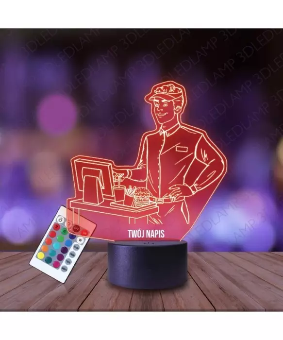 Lampka Nocna 3D LED LAMP Sprzedawca Fast Food