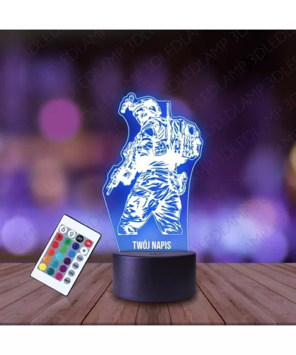 Lampka Nocna 3D LED LAMP Żołnierz GROM