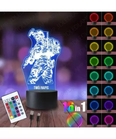 Lampka Nocna 3D LED LAMP Żołnierz GROM