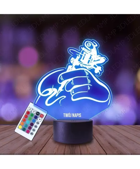 Lampka Nocna 3D LED LAMP Tatuażysta