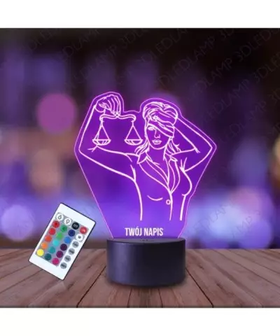 Lampka Nocna 3D LED LAMP Sprawiedliwość