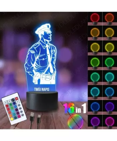 Lampka Nocna 3D LED LAMP Posterunkowy Policjant