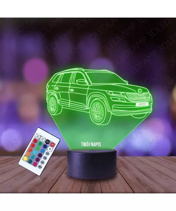 Lampka Nocna 3D LED LAMP Samochód Skoda Kodiaq