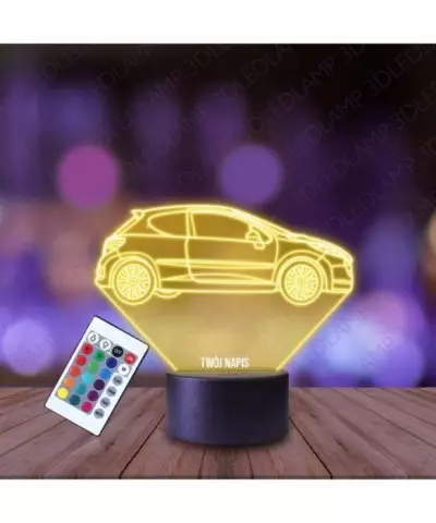 Lampka Nocna 3D LED LAMP Samochód Peugeot 207