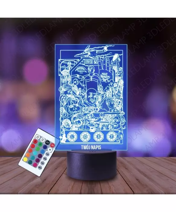 Lampka Nocna 3D LED LAMP Zagubieni Rysunek