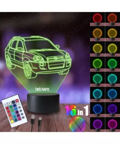 Lampka Nocna 3D LED LAMP Hyundai Tucson