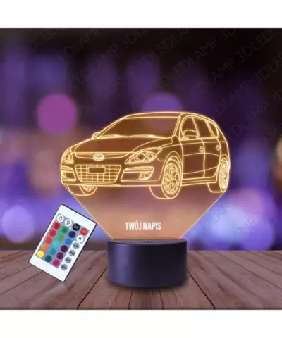 Lampka Nocna 3D LED LAMP Hyundai Elantra Touring