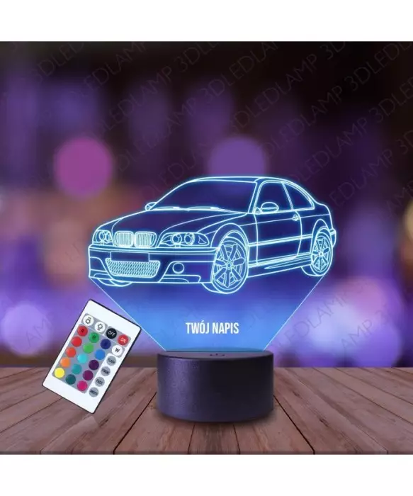 Lampka Nocna 3D LED LAMP Samochód BMW M3 Coupe